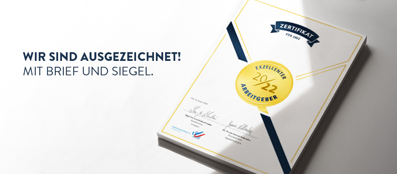 Wir sind ausgezeichnet als Exzellenter Arbeitgeber 2022